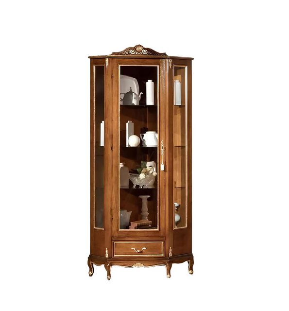 Xlmoebel Vitrine Exquisite edle Schauvitrine aus dunklem Holz - Zeitlose (V günstig online kaufen