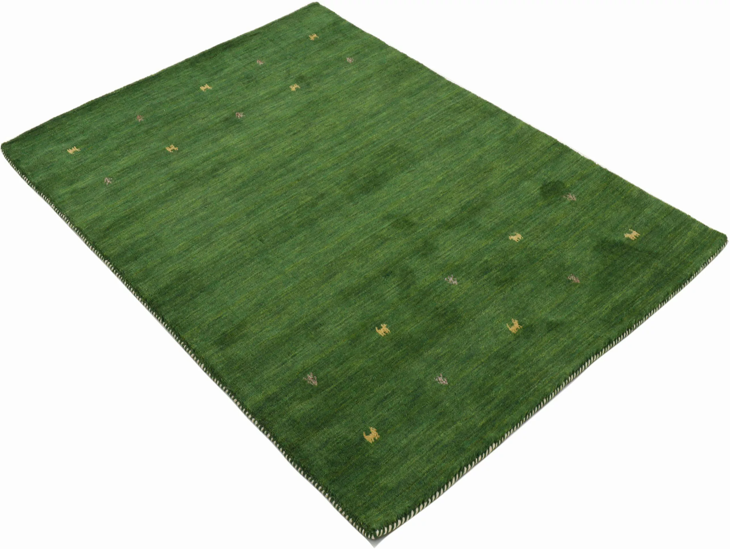 carpetfine Wollteppich »Gabbeh Uni, auch als Läufer und Rund erhältlich«, r günstig online kaufen