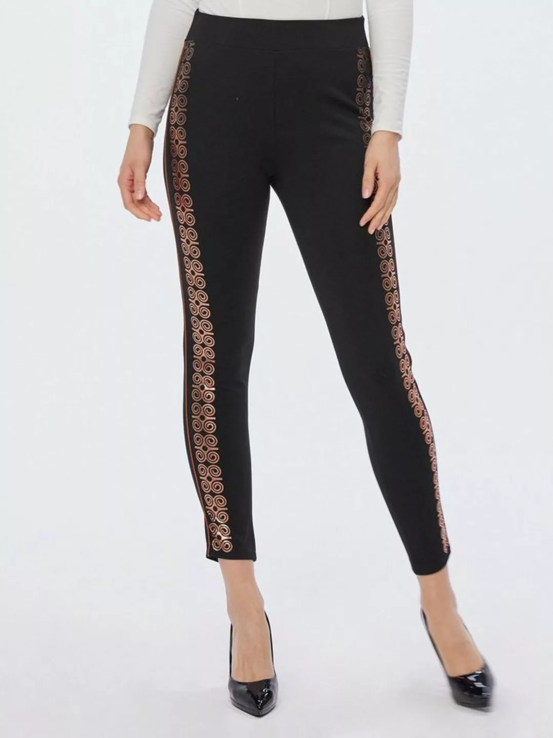 atinka Stoffhose Leggings mit metallischem Folienmuster günstig online kaufen