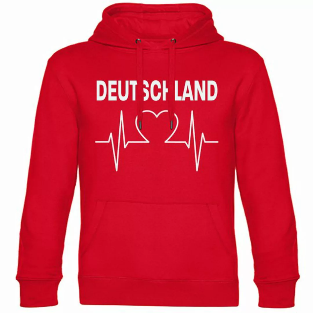 multifanshop Kapuzensweatshirt Deutschland - Herzschlag - Pullover günstig online kaufen