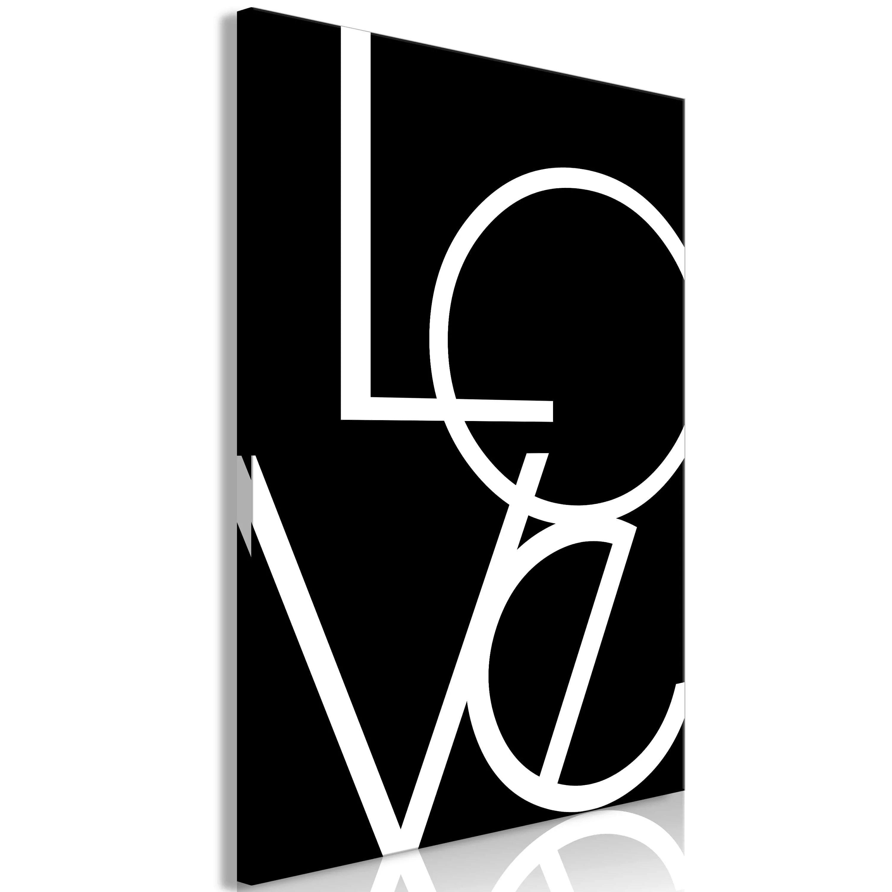 Wandbild - Black and White: Love (1 Part) Vertical günstig online kaufen