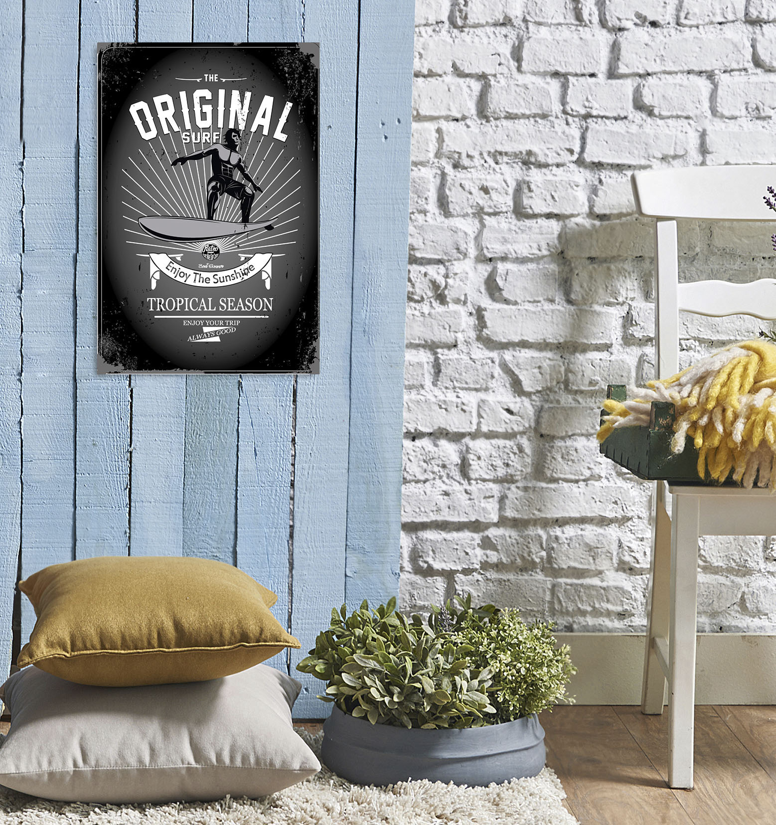 queence Metallbild "Original Surf", (1 St.), Stahlschilder günstig online kaufen