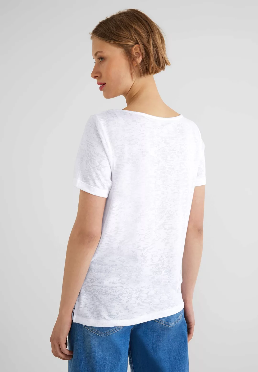 STREET ONE T-Shirt, mit Burnout-Optik günstig online kaufen