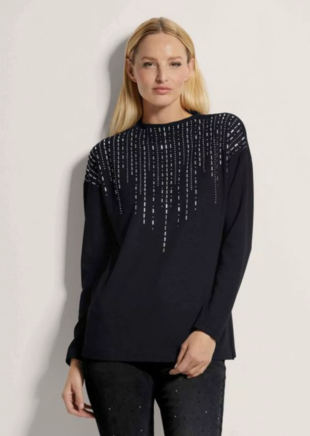 MADELEINE Langarmshirt Sweatshirt mit Strass-Besatz günstig online kaufen