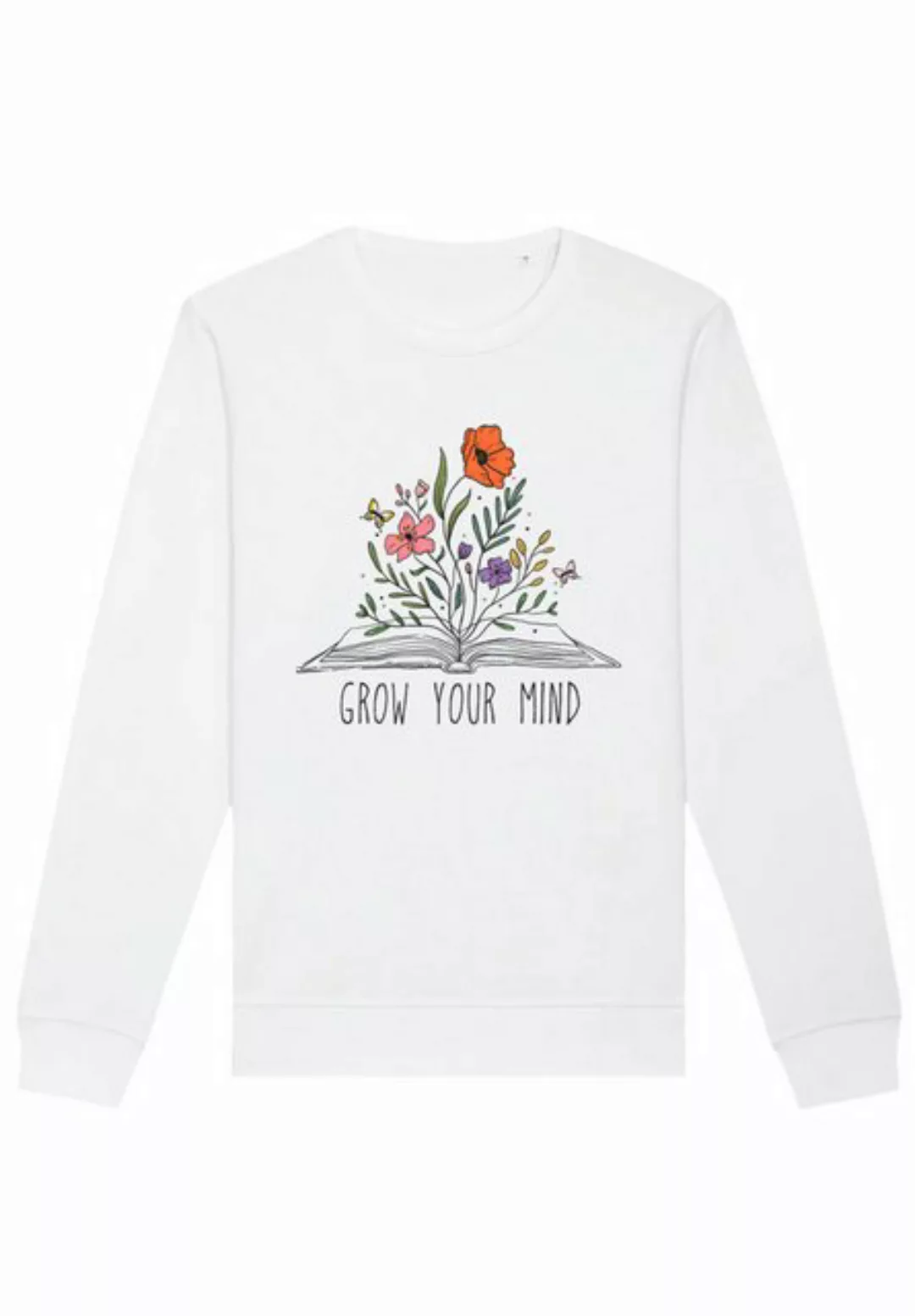 F4NT4STIC Sweatshirt Flower grow your mind book Premium Qualität günstig online kaufen