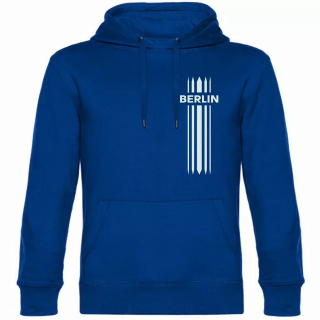 multifanshop Kapuzensweatshirt Berlin blau - Streifen - Pullover günstig online kaufen