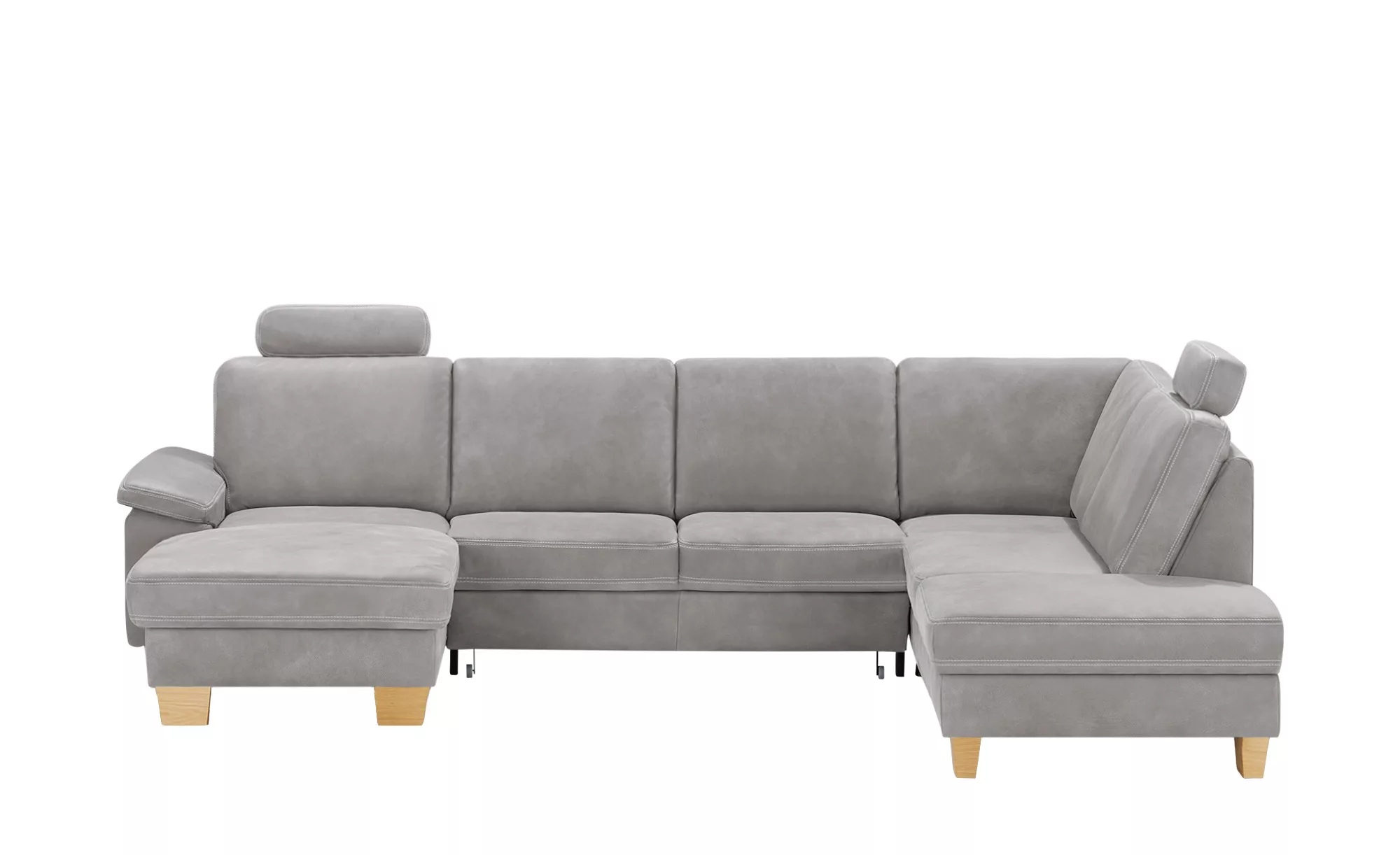 meinSofa Wohnlandschaft  Samu - grau - 90 cm - Polstermöbel > Sofas > Leder günstig online kaufen