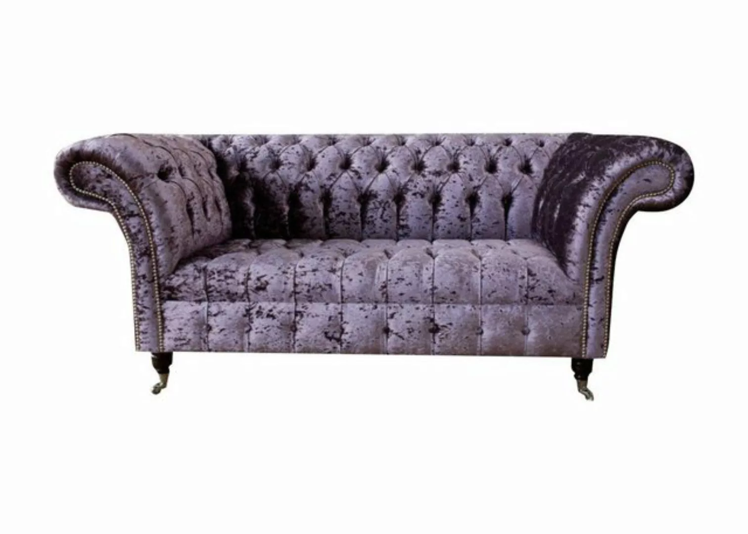 Xlmoebel Chesterfield-Sofa Chesterfield Sofa 2-Sitzer Couch Stoff Polster S günstig online kaufen