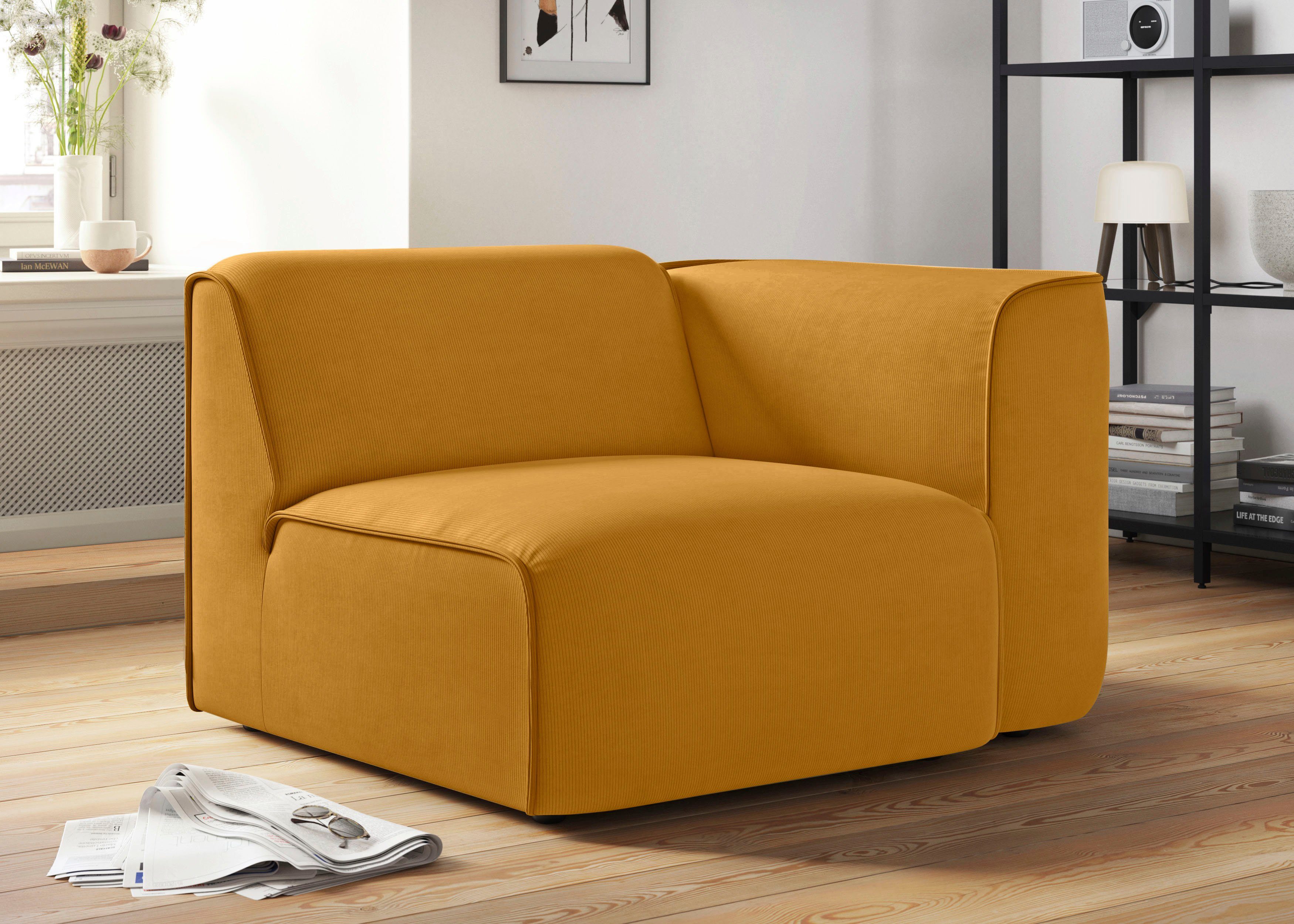RAUM.ID Sessel "Merid Sofa-Eckelement, Maße B/T/H: 109/97/46 cm", als Modul günstig online kaufen