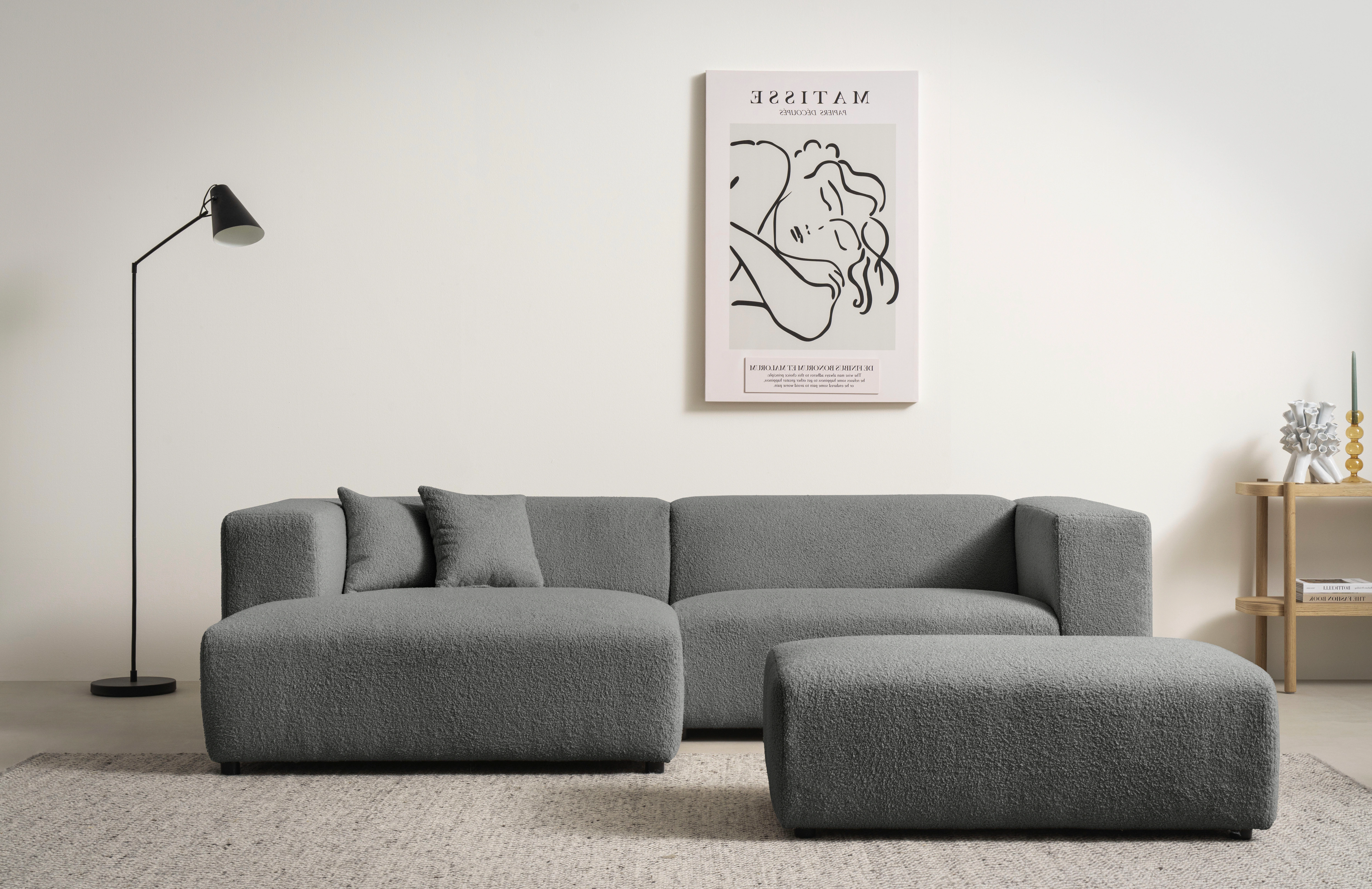 andas Polsterecke "BAKELS, Ecksofa-Set mit Hocker, L-Form mit Schlaffunktio günstig online kaufen