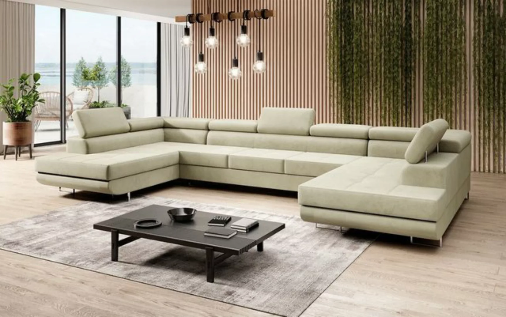 Baidani Sofa Sofa Taormina mit Schlaf- und Klappfunktion (Samt), inkl. Aufb günstig online kaufen