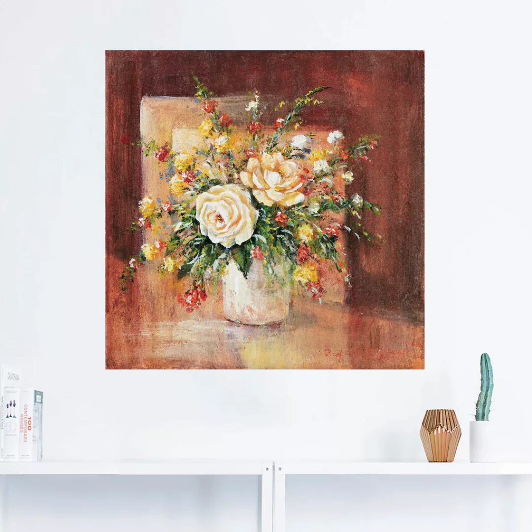 Artland Wandbild "Spanische Blumen II", Blumen, (1 St.), als Leinwandbild, günstig online kaufen