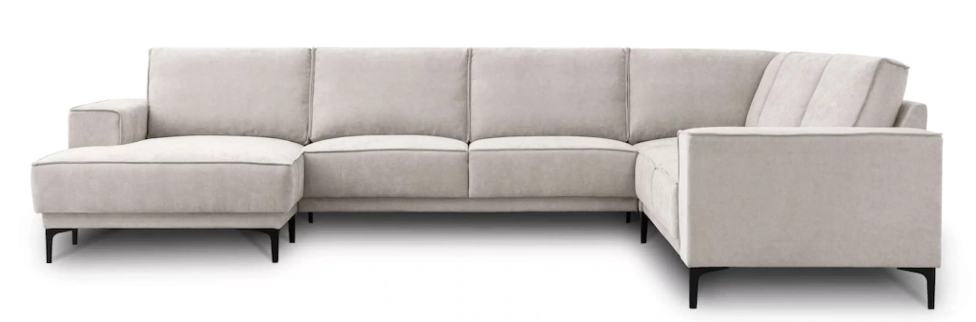 Places of Style Wohnlandschaft "XXL Sofa Oland, Struktur, Flachgewebe, Luxu günstig online kaufen