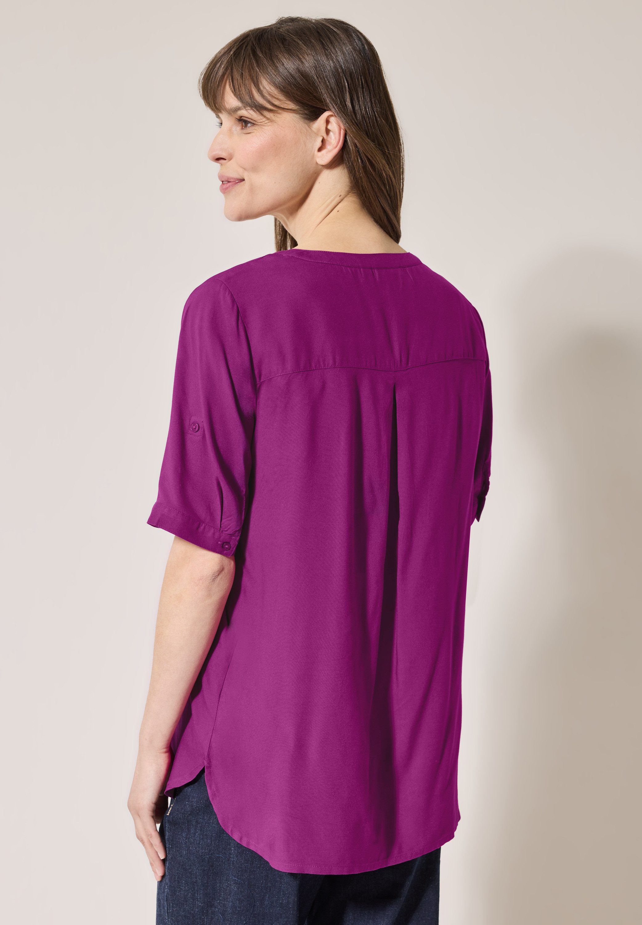Cecil Shirtbluse, mit geschlitztem Rundhalsausschnitt günstig online kaufen