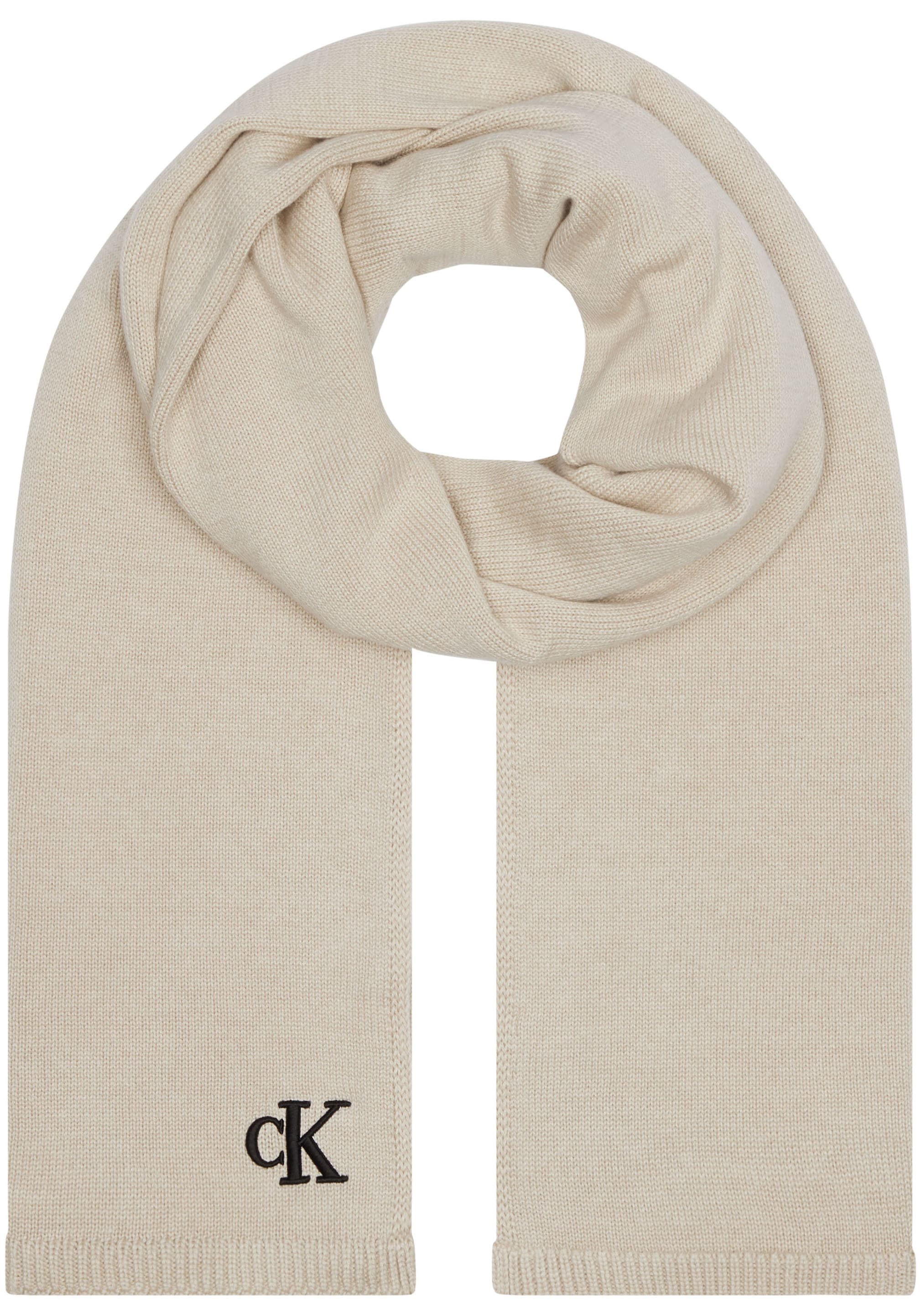 Calvin Klein Jeans Schal "SEASONAL POM POM SCARF", mit Logostickerei günstig online kaufen