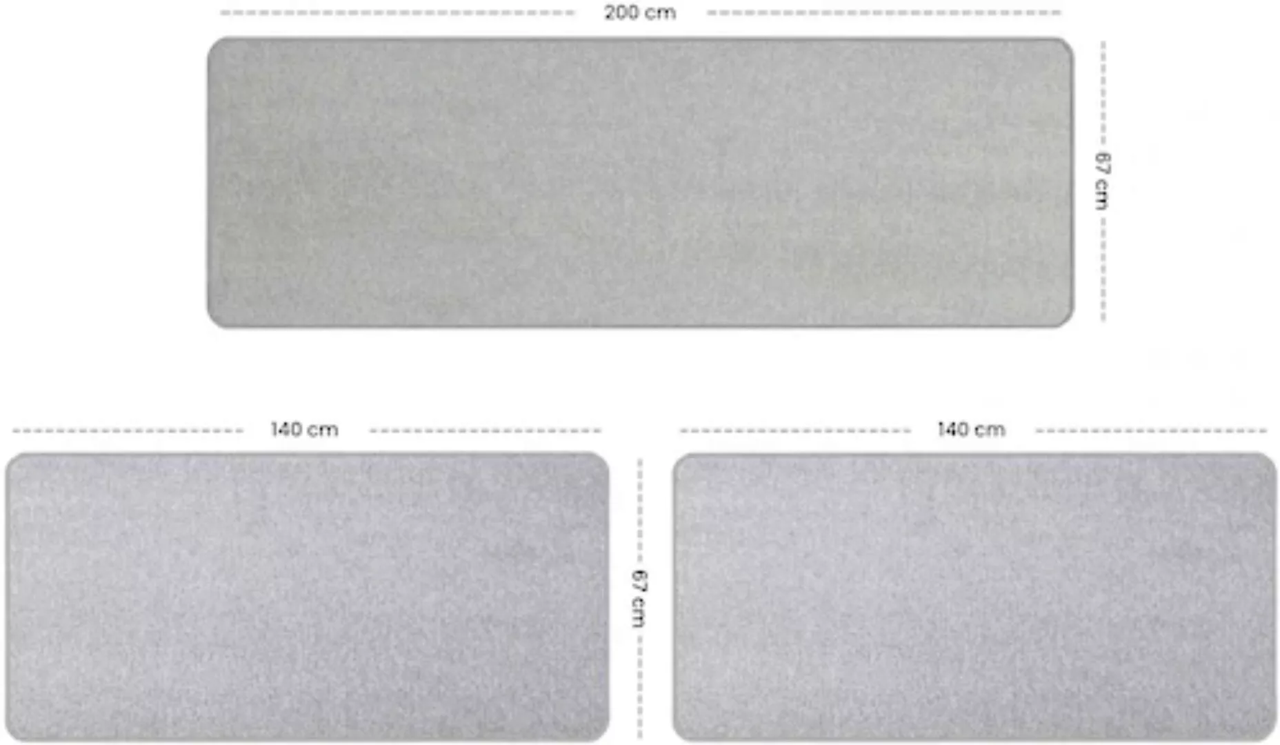 Primaflor-Ideen in Textil Bettumrandung »MACAO«, (3 tlg.) günstig online kaufen
