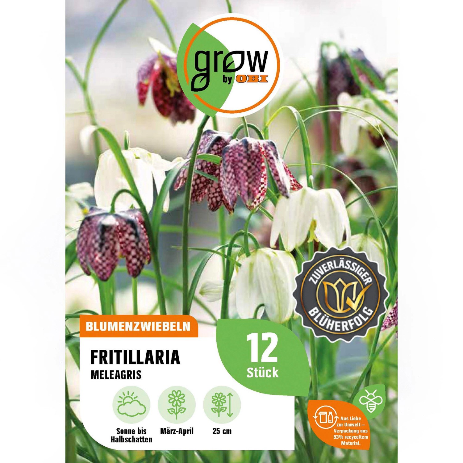 GROW by OBI Kaiserkrone meleagris Mischung 12 Stück Fritillaria meleagris günstig online kaufen