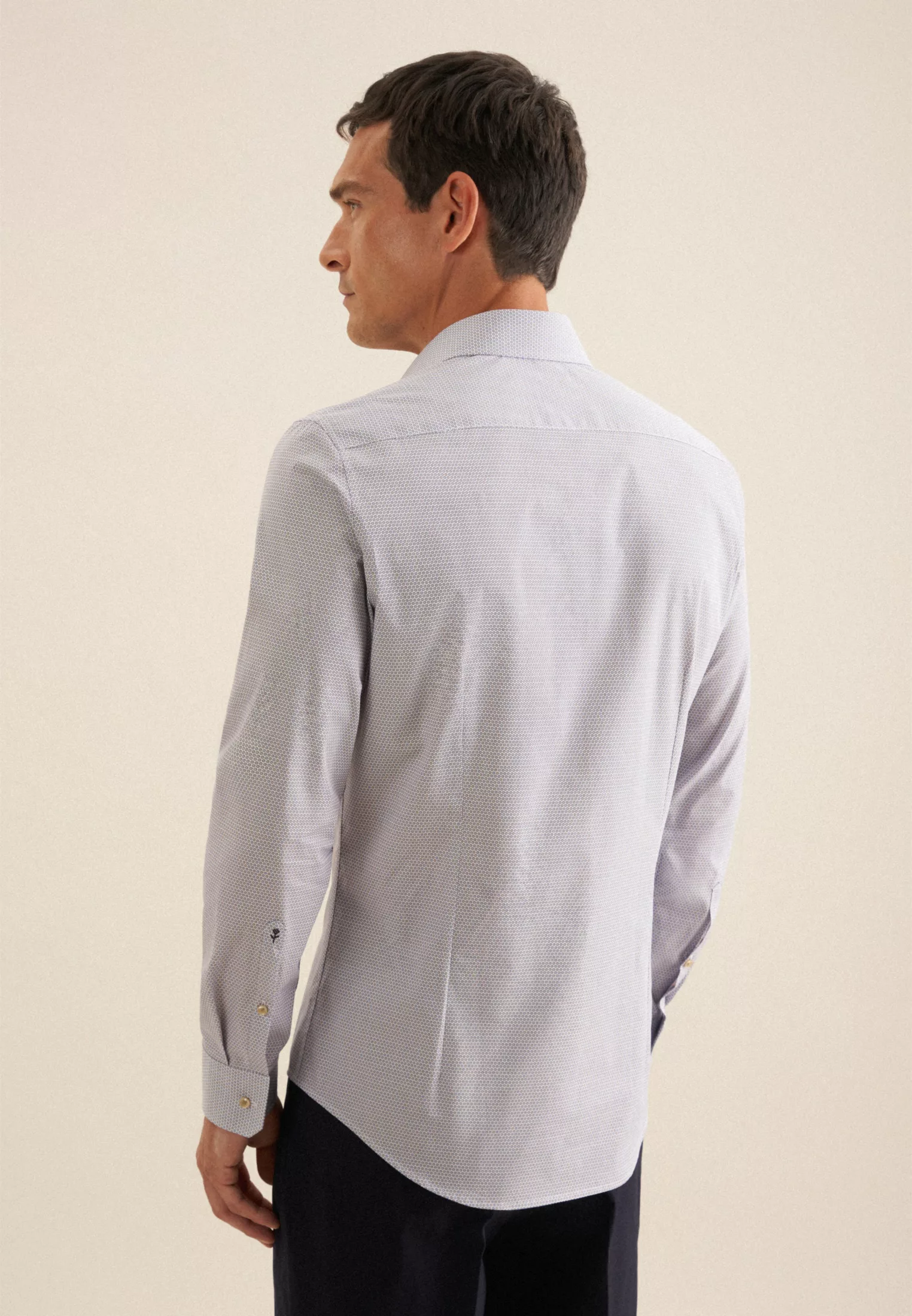 seidensticker Businesshemd "Slim", Slim Langarm Kentkragen Druck günstig online kaufen