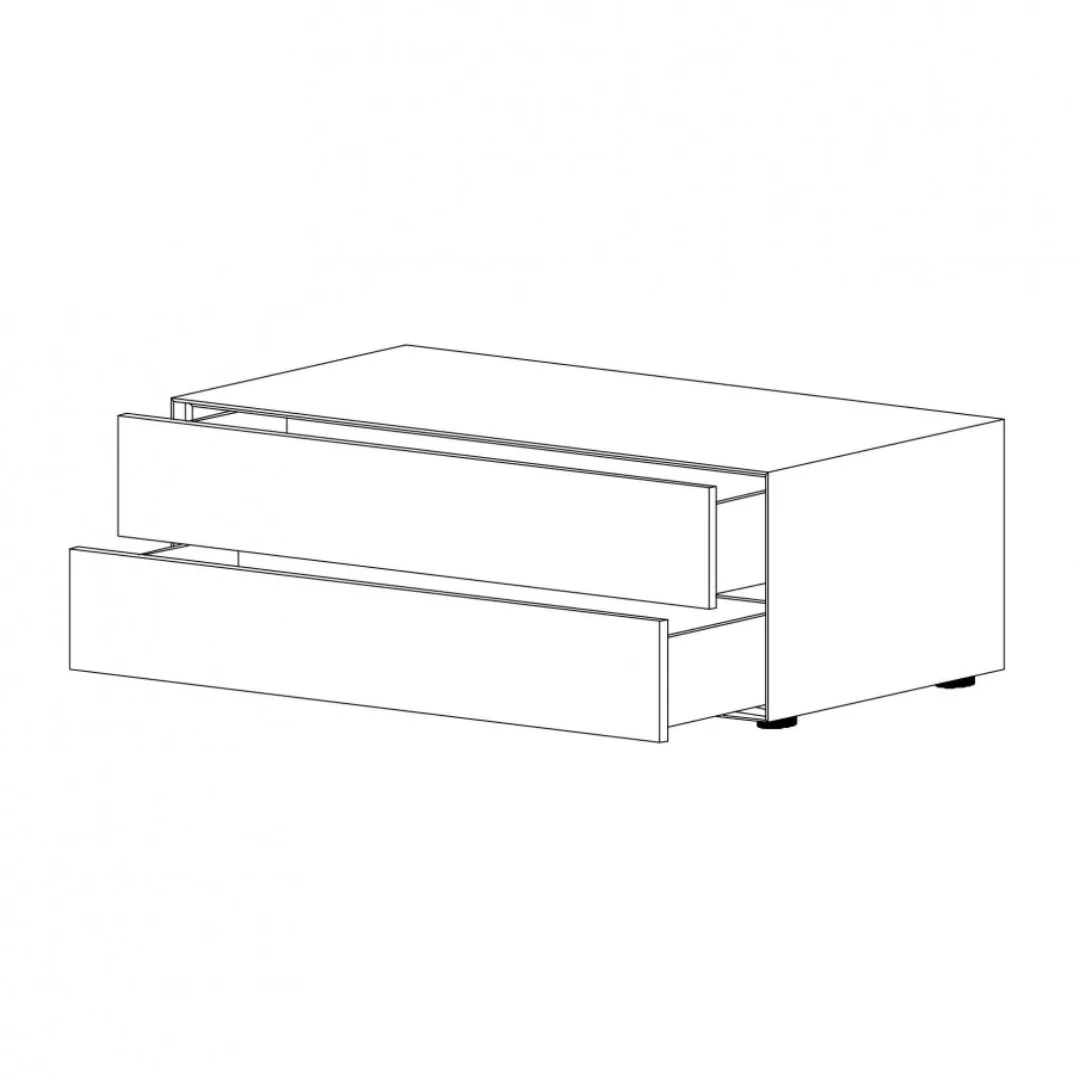 Piure - Nex Pur Box Schubkastenbox/Kommode 120x52.5cm - weiß RAL 9016/MDF m günstig online kaufen