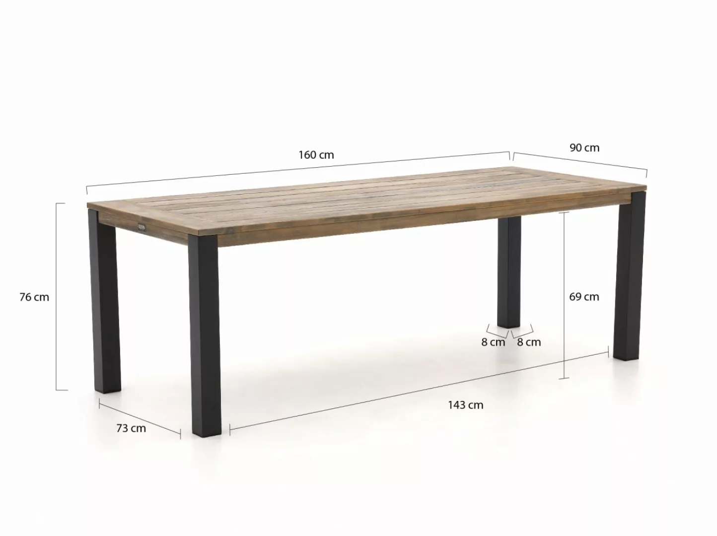 Intenso Asti/ROUGH-S 220 cm Gartenmöbel-Set 7-teilig günstig online kaufen