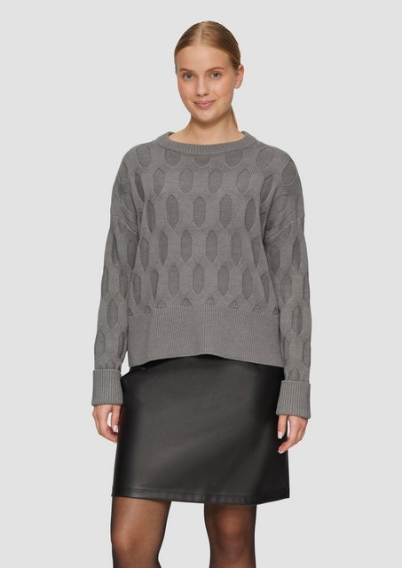 s.Oliver Strickpullover Oversized Pullover mit Strickmuster günstig online kaufen