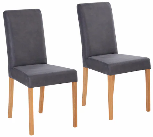 Home affaire 4-Fußstuhl "Bologna", (Set), 4 St., Luxus-Microfaser, Gestell günstig online kaufen