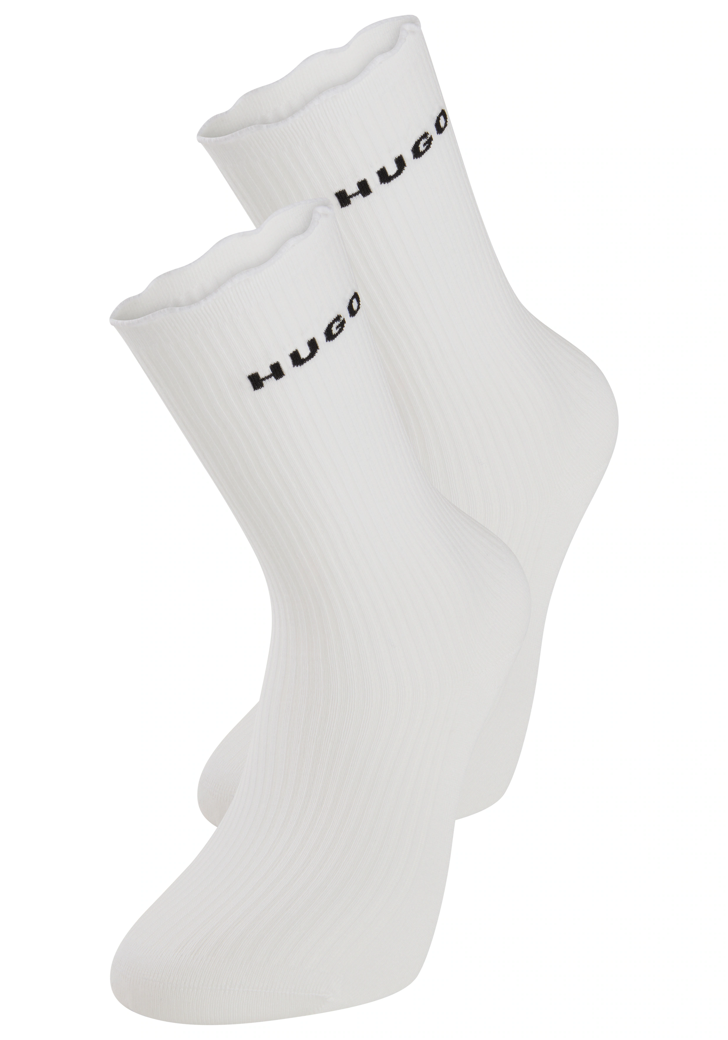 HUGO Underwear Basicsocken "2P RS LETTUCE CC W", (2 Paar), Bund leicht gekr günstig online kaufen