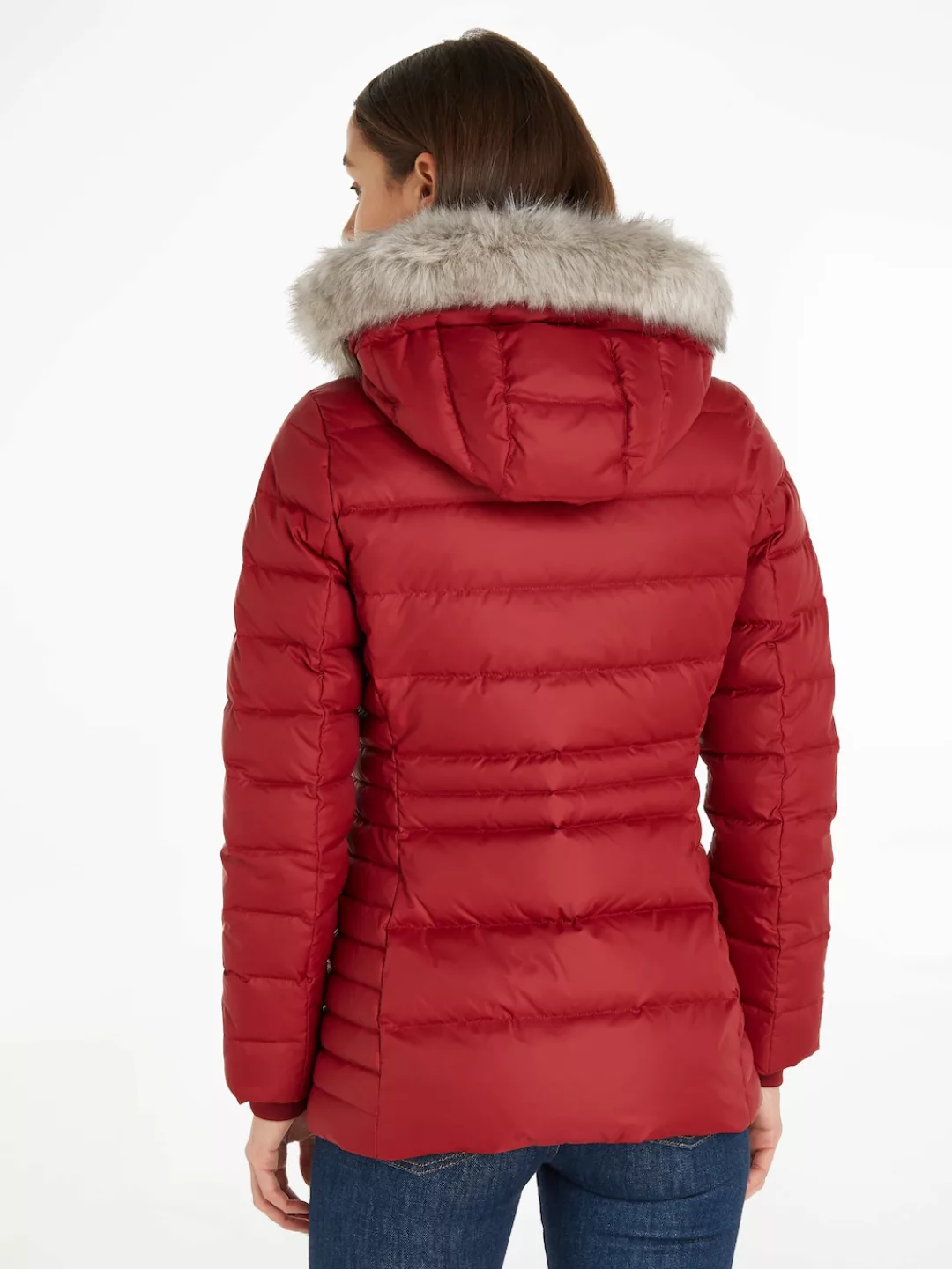 Tommy Hilfiger Daunenjacke TYRA DOWN JACKET WITH FUR mit Kunstpelz-Besatz a günstig online kaufen