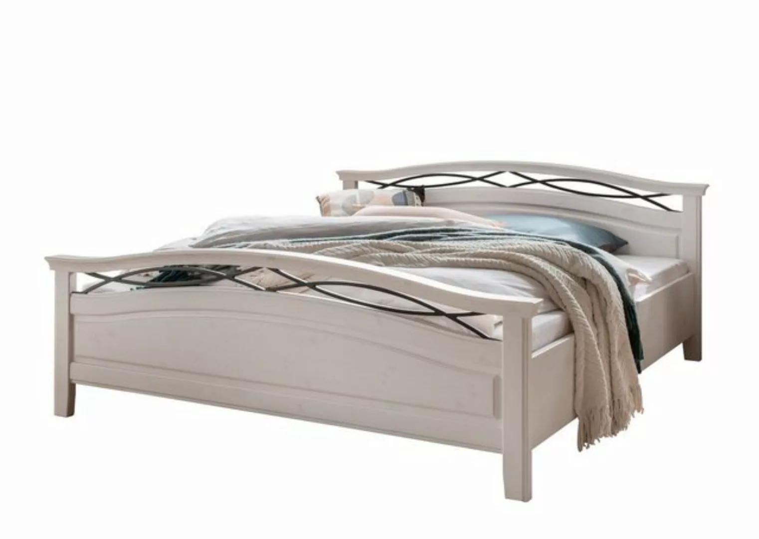 möbelando Bett SZ-0111 (BxHxT: 197x88x212 cm), aus Kiefernholz gewachst in günstig online kaufen