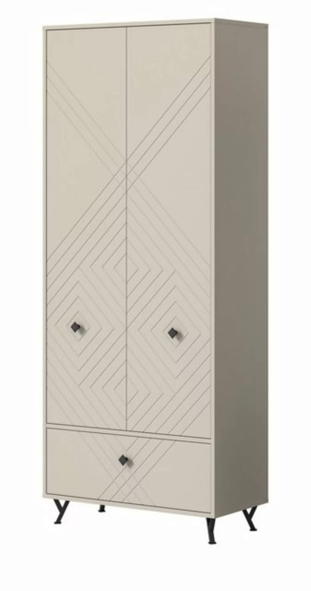 Inn.Furn Schuhschrank Apunti (Großer Flurschrank sandfarben, 90 x 190 cm) b günstig online kaufen