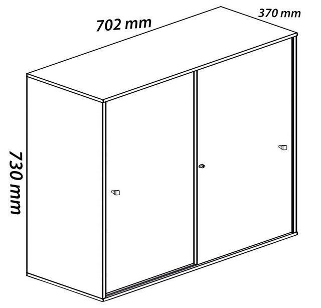 VCM Aktenschrank Büroschrank Aktenschrank Schiebetüren Lona 2fach (1-St) günstig online kaufen