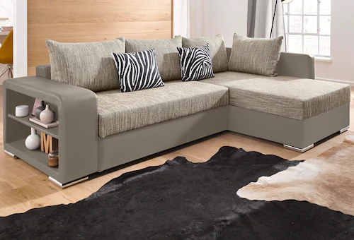 COLLECTION AB Ecksofa "John L-Form", mit Bettfunktion, wahlweise mit Federk günstig online kaufen