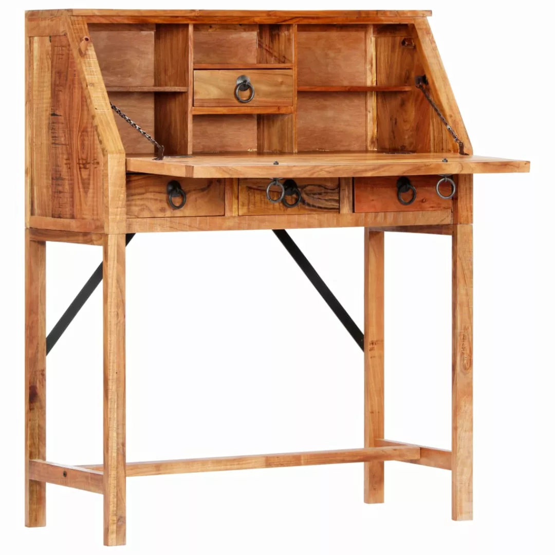 Schreibtisch 90×40×107 Cm Massivholz Akazie günstig online kaufen