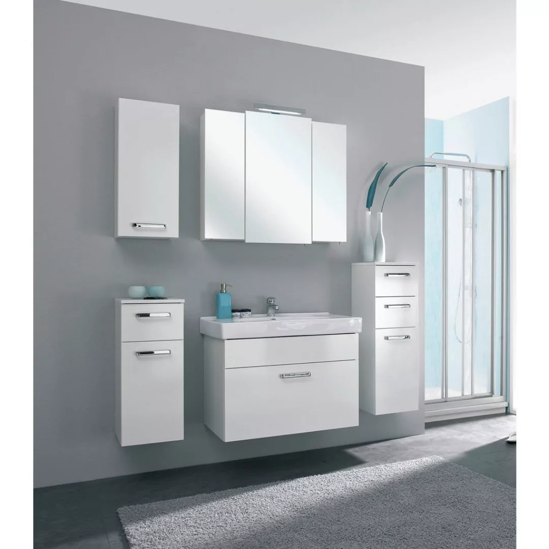 Badezimmer-Set Quickset 312 weiß glanz B/H/T: ca. 143x200x48 cm günstig online kaufen