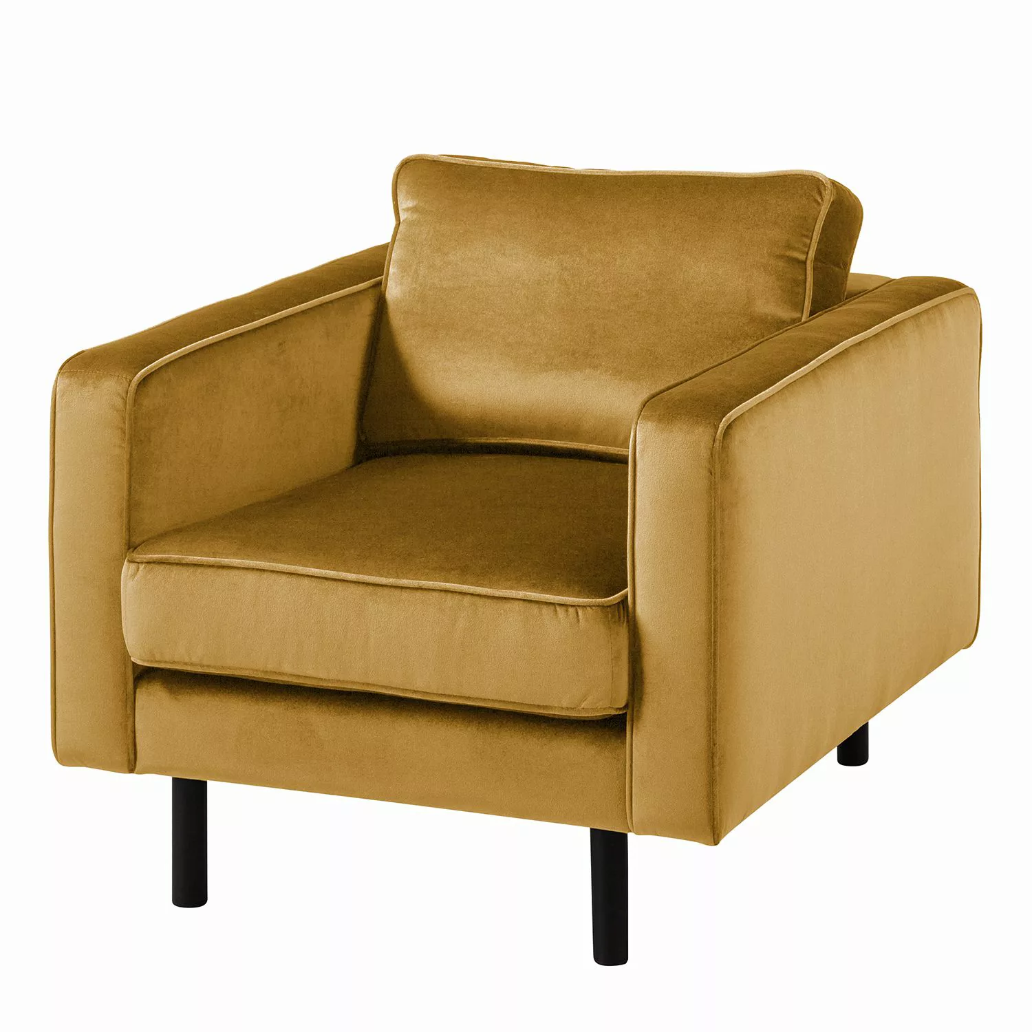 home24 Eva Padberg Collection Sessel Edina Honig Samt 87x81x96 cm (BxHxT) günstig online kaufen