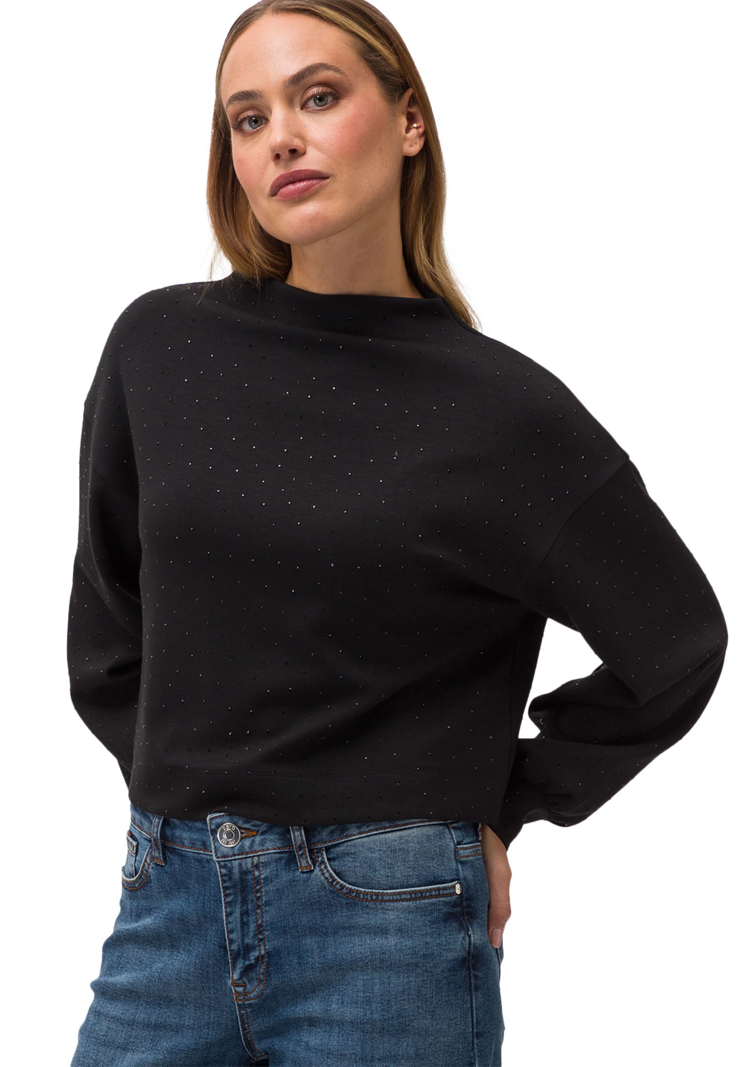 Zero Sweatshirt "zero Sweatshirt mit Glitzersteinchen" günstig online kaufen