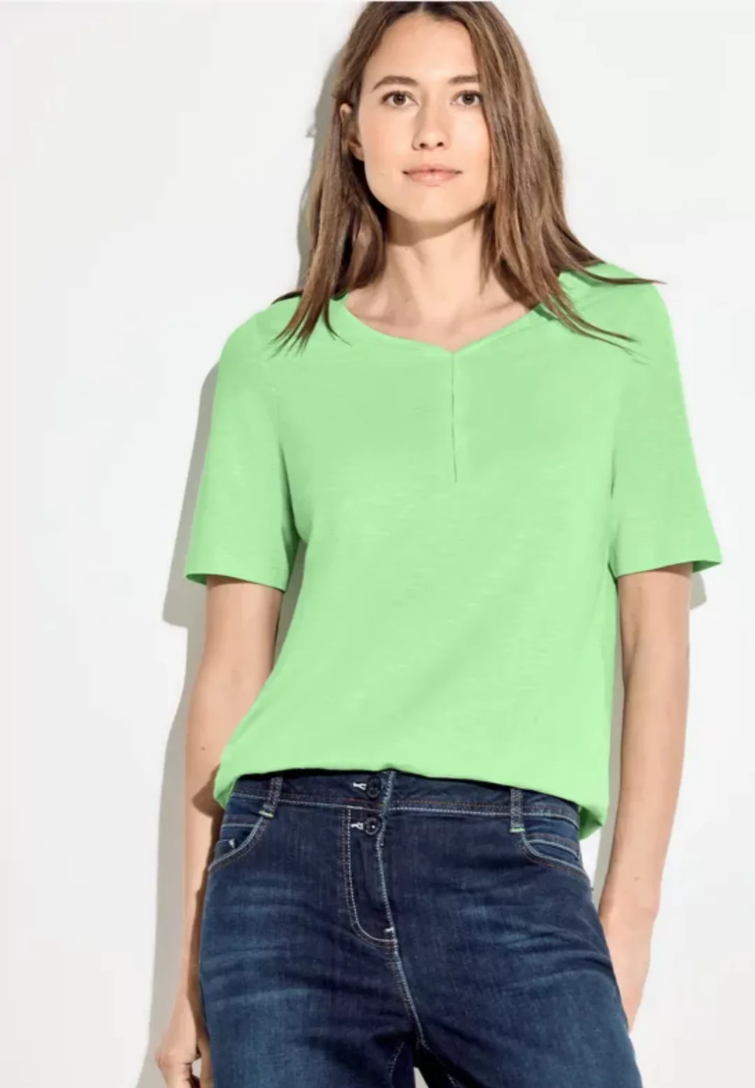 Cecil V-Shirt mit V-Ausschnitt günstig online kaufen