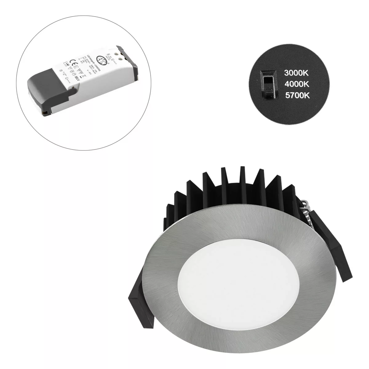 EVN Lichttechnik LED-Spot 230V dim. IP54 3000-5700K chr-sat L54N101325 günstig online kaufen