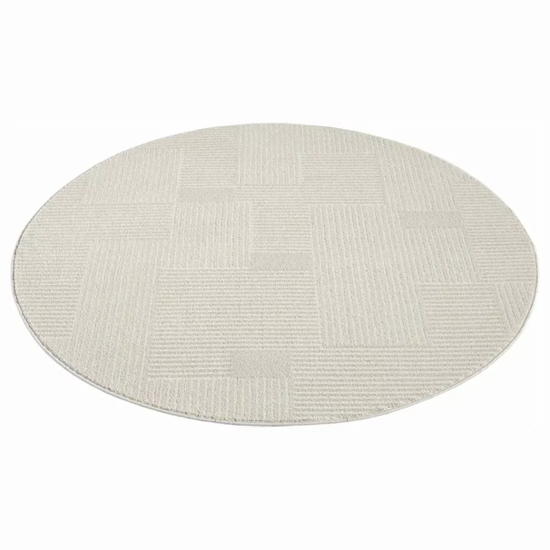 Carpet City Teppich »FLAIR177«, rund, 11 mm Höhe, Kurzflor-Teppich, Skandi- günstig online kaufen