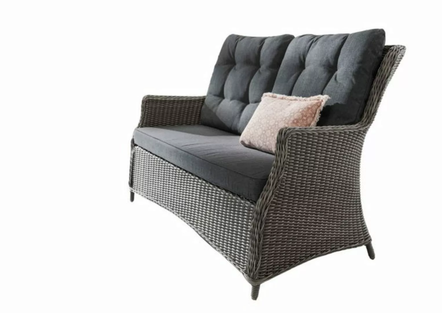 Destiny Loungesofa "CASA", Aluminium, Polyrattan, 2er Sofa, inkl. Auflagen günstig online kaufen