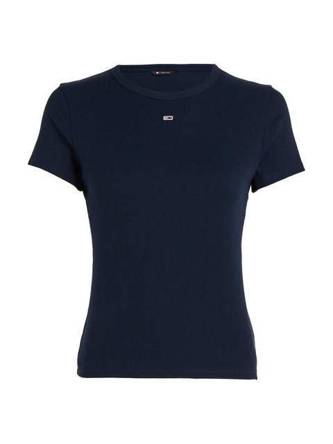 Tommy Jeans Curve T-Shirt Slim Essential Rib Große Größen günstig online kaufen