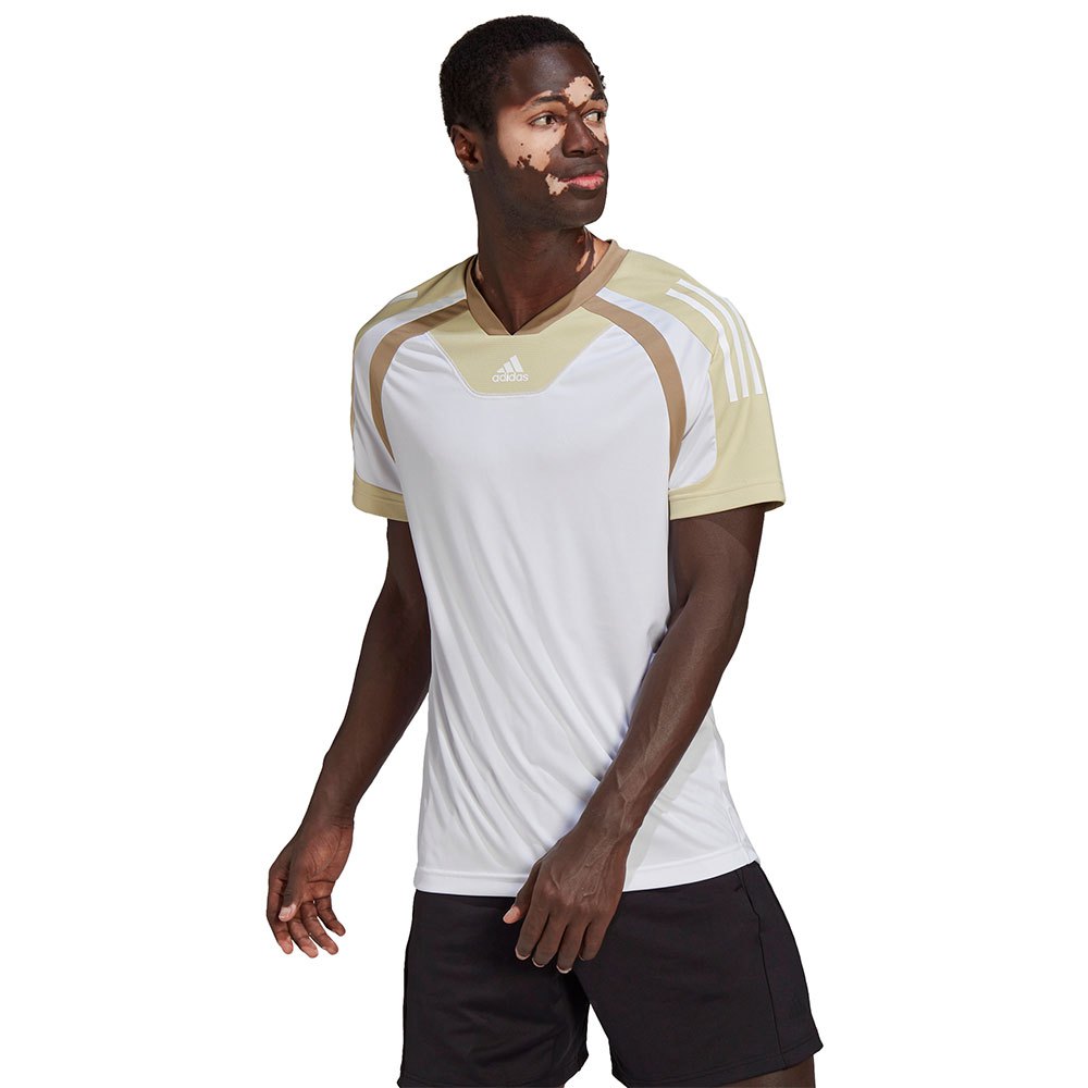 Adidas Training Kurzärmeliges T-shirt XL White / Sandy Beige / White günstig online kaufen