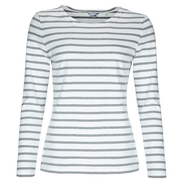 modAS Langarmshirt Damen Langarm-Shirt mit Streifen Bretonisches Streifensh günstig online kaufen