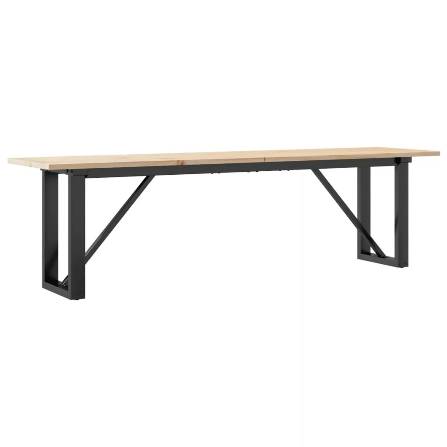 vidaXL Couchtisch O-Gestell 160x40x45 cm Massivholz Kiefer & Gusseisen günstig online kaufen