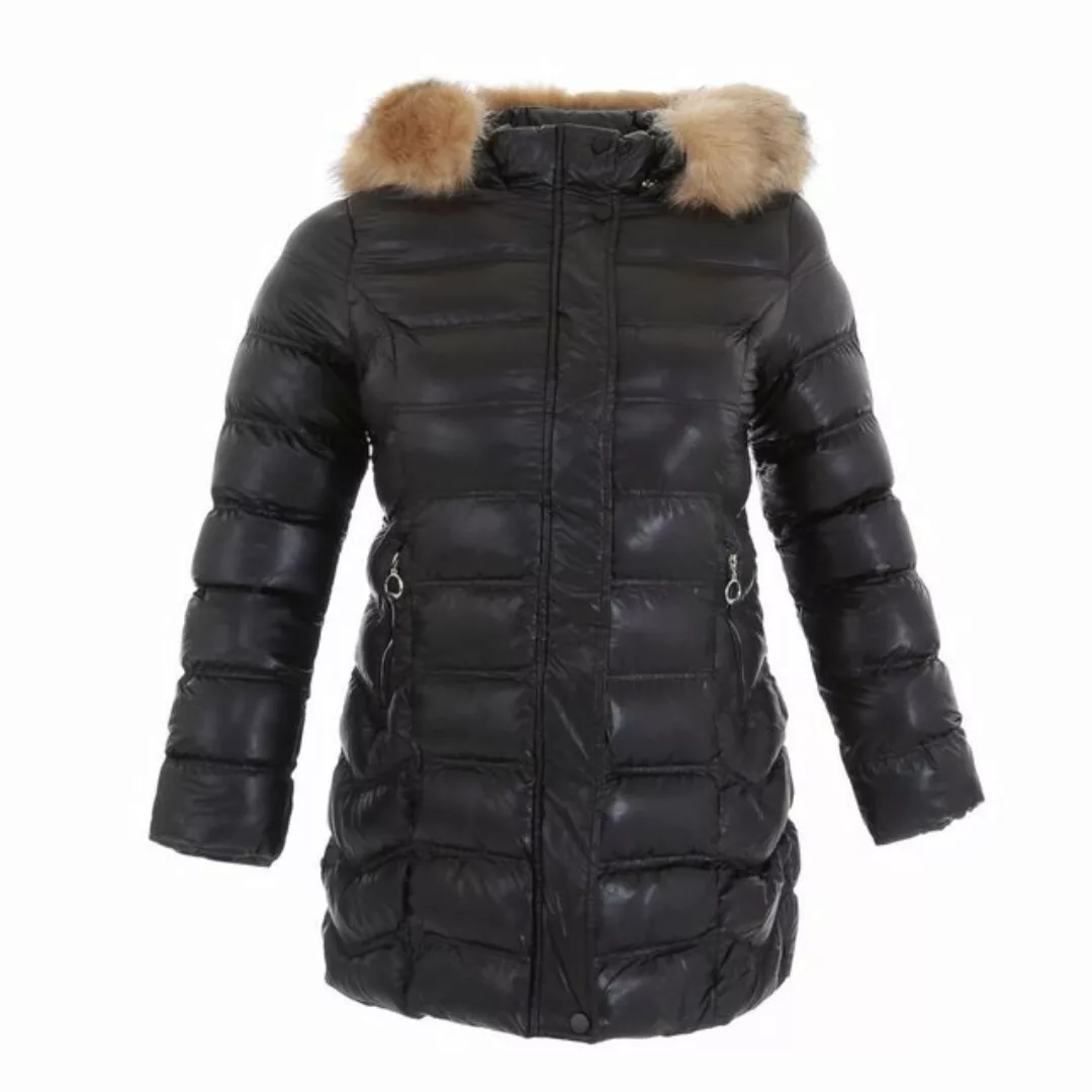 Ital-Design Winterjacke Damen Freizeit Kapuze (abnehmbar) Gefüttert Winterj günstig online kaufen