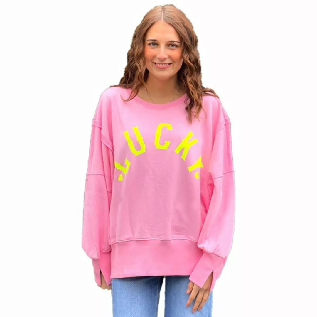 Miss Goodlife Sweatshirt Miss Goodlife MG10432 Sweatshirt Lucky Wide, rose günstig online kaufen