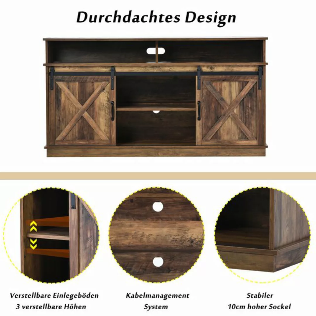 YNOFIT Seitenschrank Sideboard, TV-Ständer, Schrank, 2 Schiebetüren, 148*40 günstig online kaufen