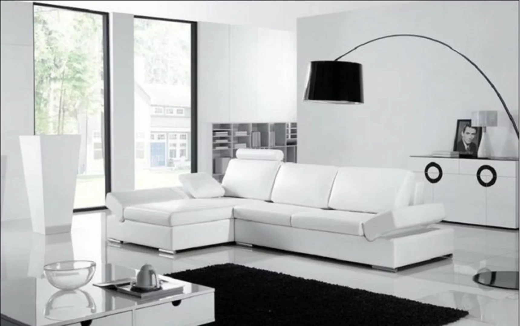 JVmoebel Ecksofa, Ecksofa Sofa Couch Polster Wohnlandschaft Leder Eck Sofas günstig online kaufen