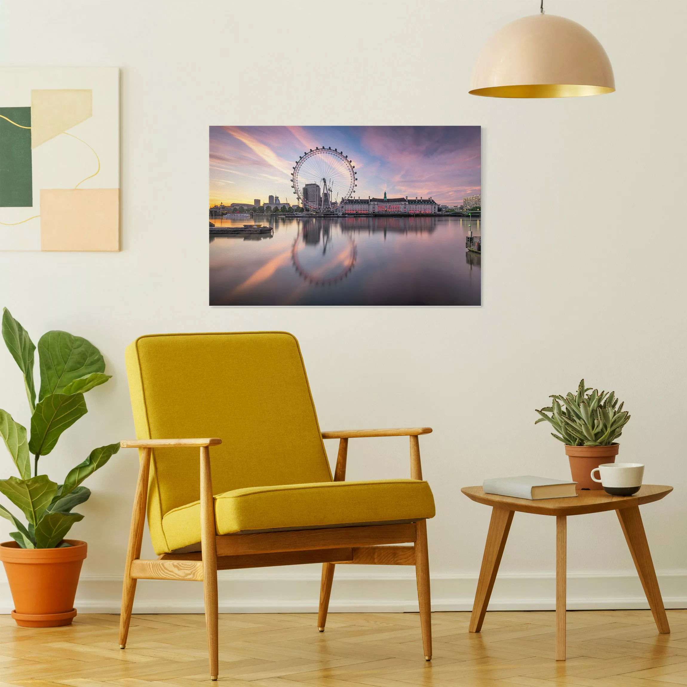 Leinwandbild London Eye bei Sonnenaufgang günstig online kaufen