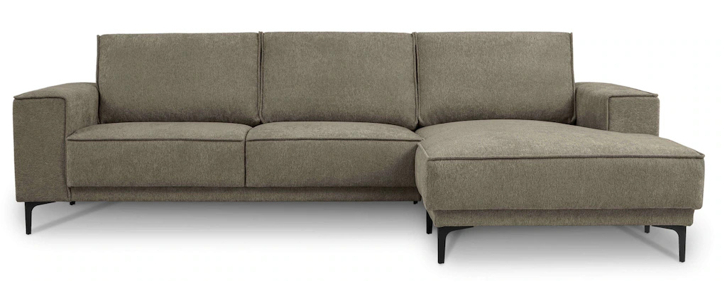 Places of Style Ecksofa "Polsterecke Oland, Struktur, Flachgewebe, Luxus-Mi günstig online kaufen
